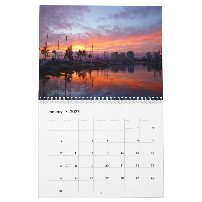 Calendário Momentos mágicos de Havaí 2012 (Jan 2027)