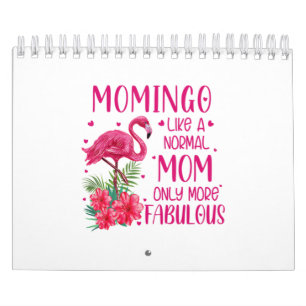 Calendário Momingo, como uma mãe normal, Flamingo.