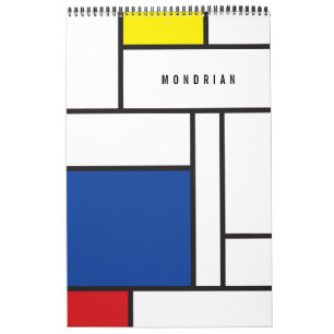 Calendário Mondrian Minimalist Geometric De Stijl Modern Art