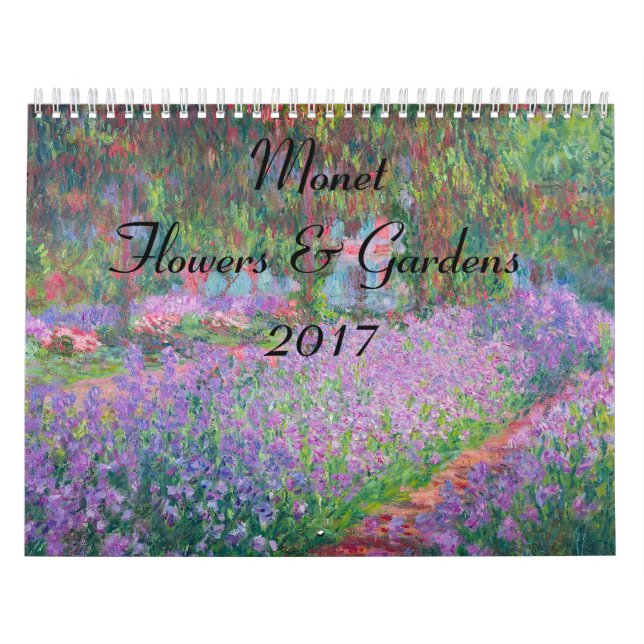 Calendário Monet Flower and Gardens 2017 (Capa)