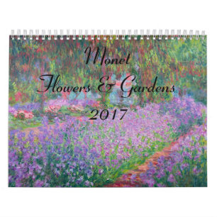 Calendário Monet Huge Flower and Gardens 2017