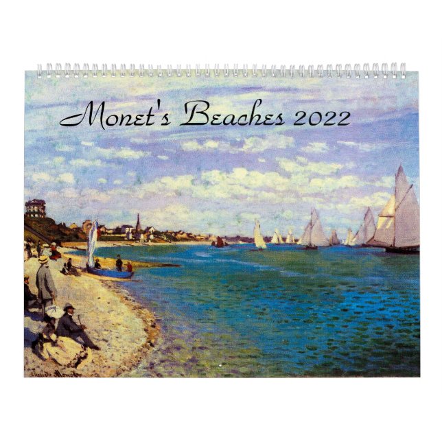 Calendário Monets Beaches 2022 Art Calendar (Capa)