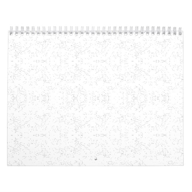 Calendário Monochrome Floral Pattern – Elegant Seamless Art (Capa)