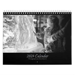 Calendário Monocromático de Amy em 2024