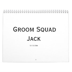 Calendário monograma simples personalizado adicione seu nome