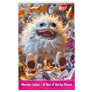 Calendário Monster Ladies – Um Ano de Charme Excêntrico