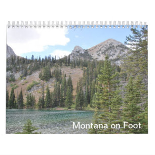 Calendário Montana caminhando trilhos em volta de Bozeman