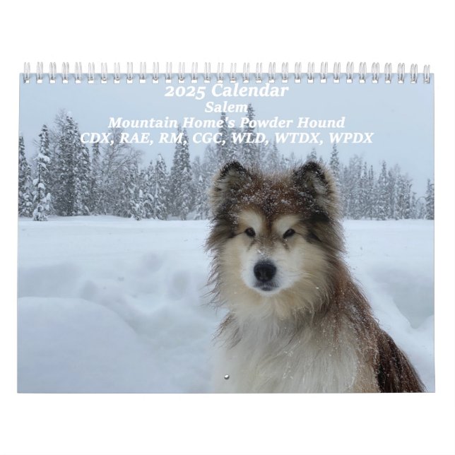 Calendário Montanha Hound Powder Hound CDX, RAE, RM, CGC, WL (Capa)
