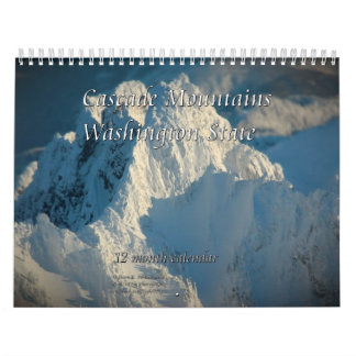 Calendário Montanhas da cascata - estado de Washington