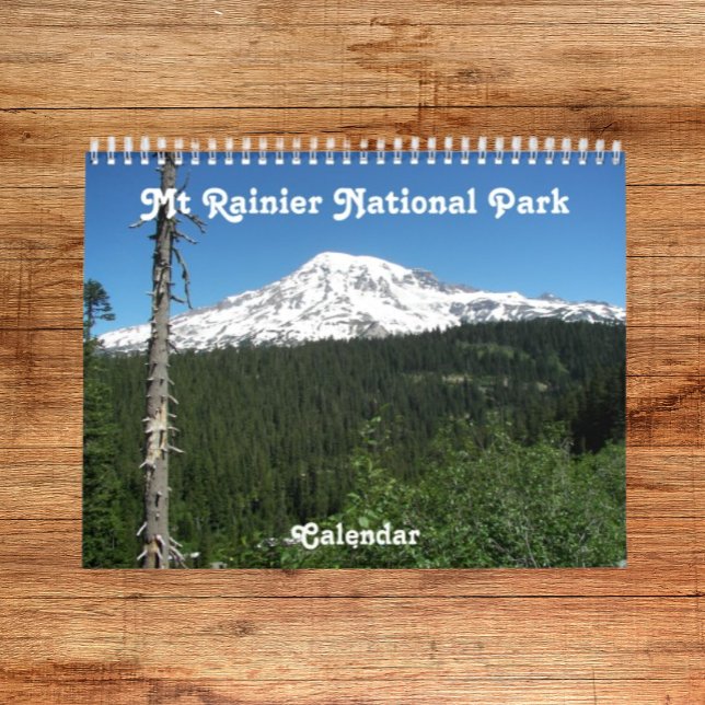 Calendário Monte Rainier National Park Fotografia (In Situ)