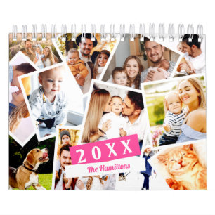 Calendário Mosaico de Fotos Mix Colagem Família 2022
