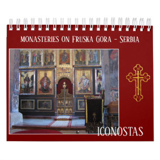 Calendário mosteiros na iconostas Fruska Gora Sérvia