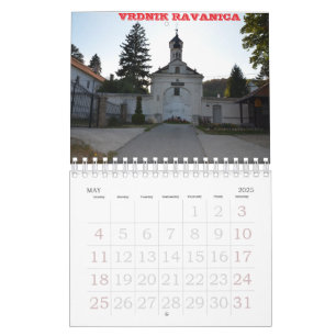 Calendário mosteiros na Sérvia