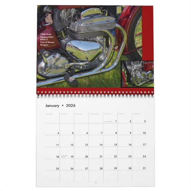 Calendário Motociclos britânicos (Jan 2026)