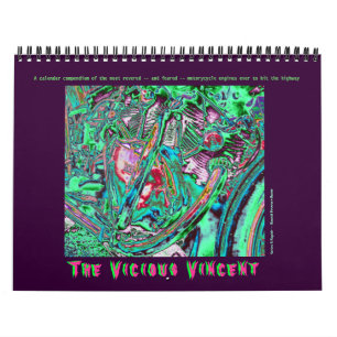 Calendário Motor de motocicleta Vicioso Vincent 2014