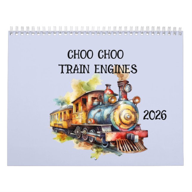 Calendário Motores de treino Choo Choo Crianças (Capa)