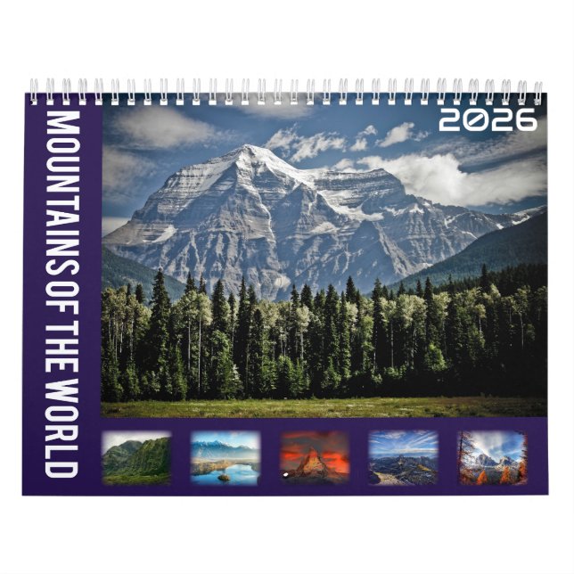 Calendário Mountains Of The World 2026 Calendar (Capa)