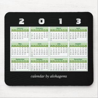 Calendário Mousepad do verde 2013 da floresta
