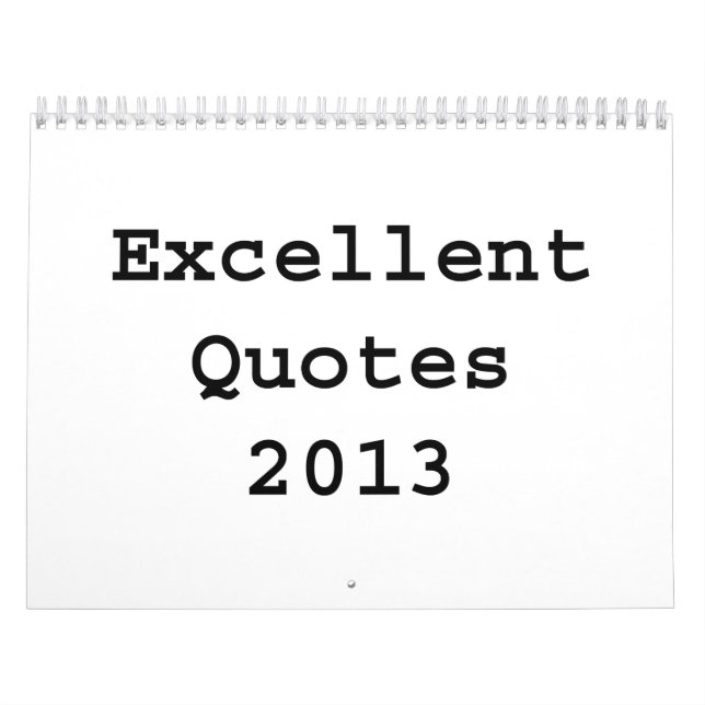 Calendário Mudanças excelentes do ~ da edição 3 das citações (Capa)