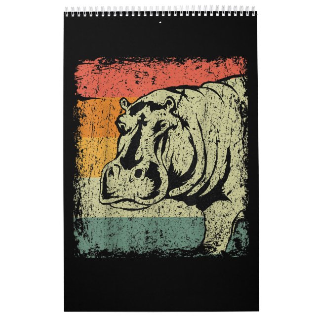 Calendário Muito Vintage Hippopotamus Hippo| Pista (Capa)