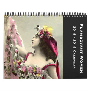 Calendário Mulheres chamativos 12 meses começo setembro de