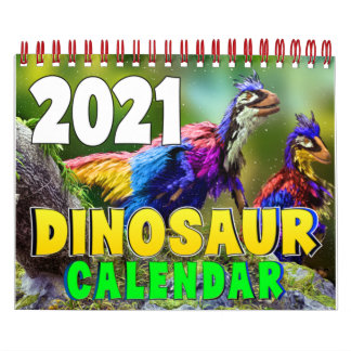 CALENDÁRIO MUNDIAL DO DINOSSAUR 2021: Impressão de