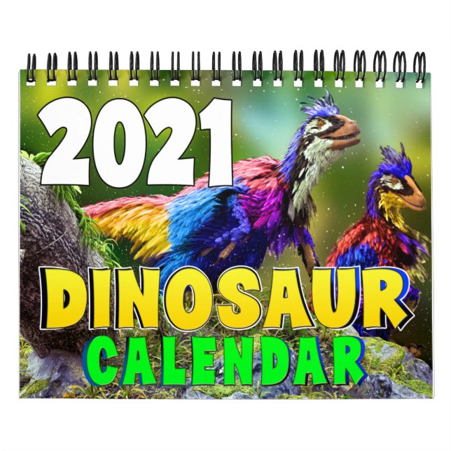 CALENDÁRIO MUNDIAL DO DINOSSAUR 2021: Impressão de (Capa)