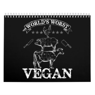 Calendário Mundos: Pior Vegan Meat CHURRASCO Chicken Pig Cow