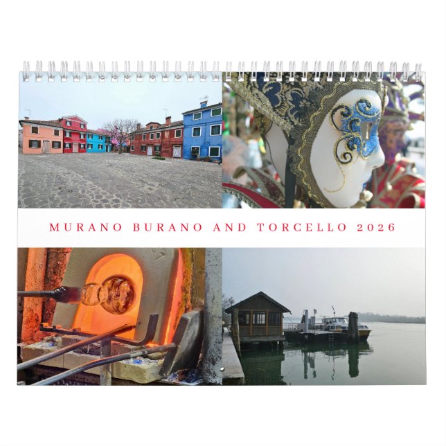 Calendário Murano Burano and Torcello 2026 calendar (Capa)
