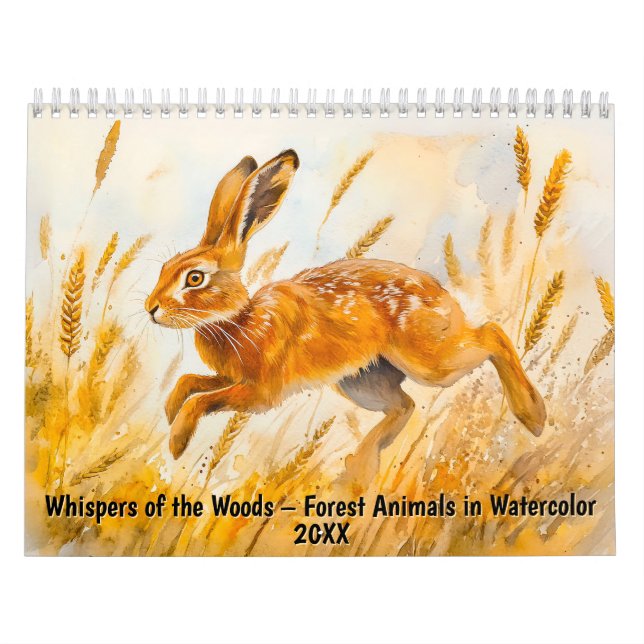 Calendário Murmurios do Bosque – Animais da Floresta em Aquar (Capa)
