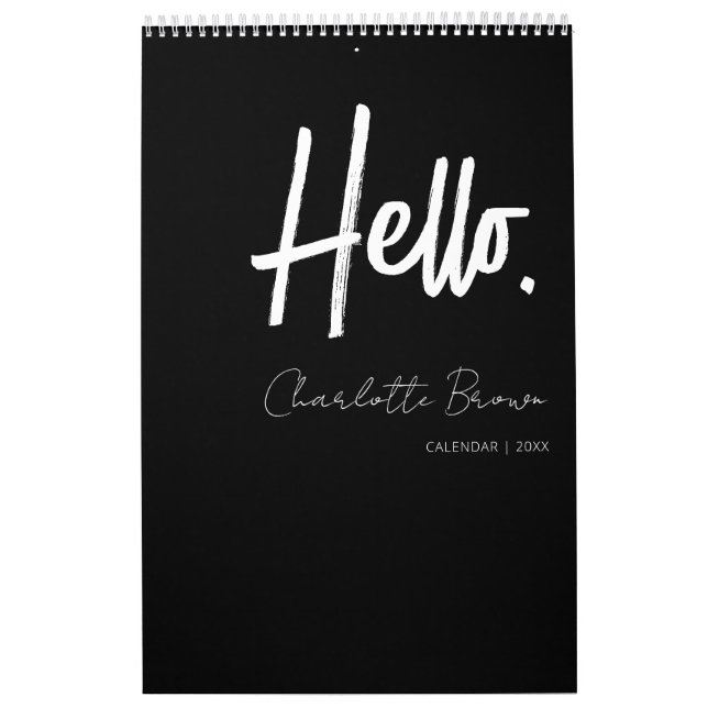 Calendário Muro Minimalista Preto e Branco (Capa)