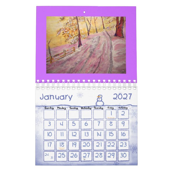 Calendário música e paisagens (Jan 2027)