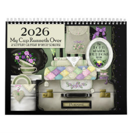 Calendário "My Cup Runneth Over" 2026 Scripture Calendar
