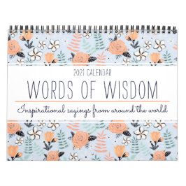 Calendário Na moda Inspirational Quote Botânico Floral 2025