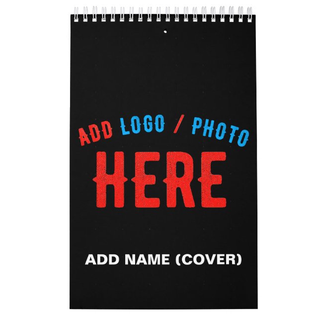 CALENDÁRIO NA MODA MODERNO PERSONALIZÁVEL NEGRO VERIFICADO CO (Capa)