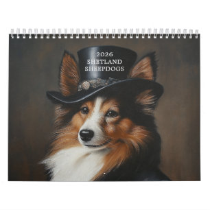 Calendário Na moda Shetland Sheepdog   Sheltie