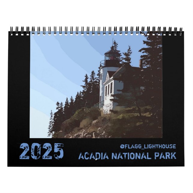 CALENDÁRIO NACIONAL DO PARQUE ACADIA 2025 (Capa)