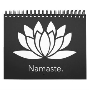 Calendário Namaste com Flor de Lotus Espiritual