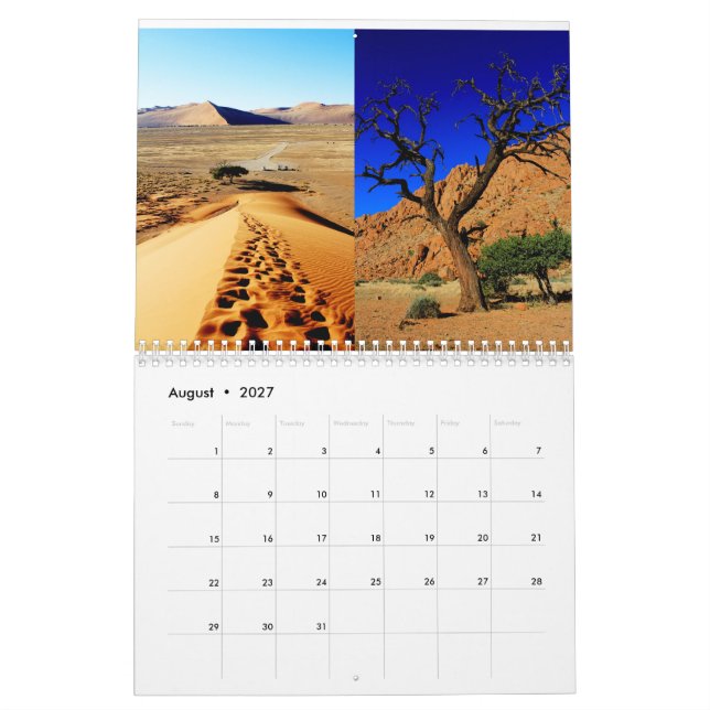 Calendário Namíbia Espanha paisagem Kolmanskop Sossusvlei (Ago 2027)