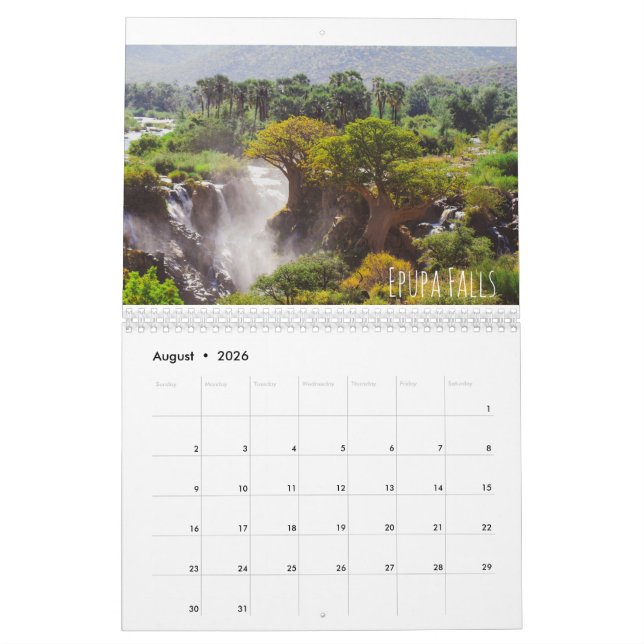 Calendário Namíbia Kolmanskop Sossusvlei Fish River Canyon (Ago 2026)