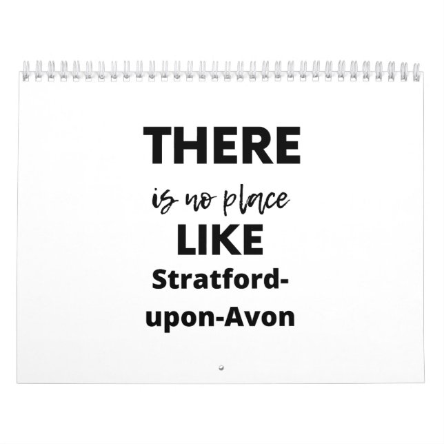 Calendário não há lugar como Stratford-on-Avon (Capa)