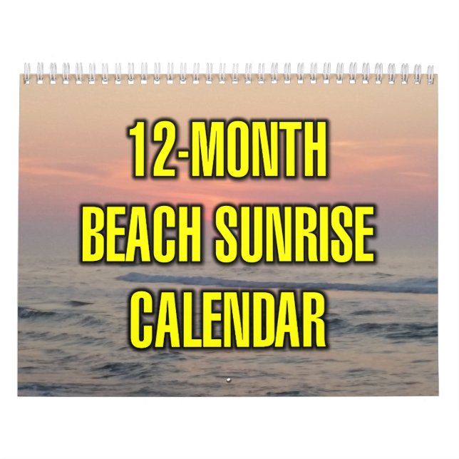Calendário Nascer do sol na praia de 12 meses (Capa)