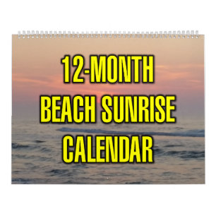 Calendário Nascer do Sol na Praia de 12 Meses