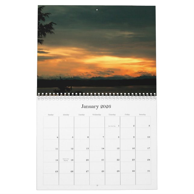 Calendário Nascer do sol, por do sol e luar (Jan 2026)