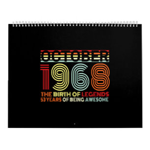 Calendário Nascer Em Outubro De 1968