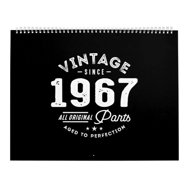 Calendário Nascer Vintage em 1967 (Capa)