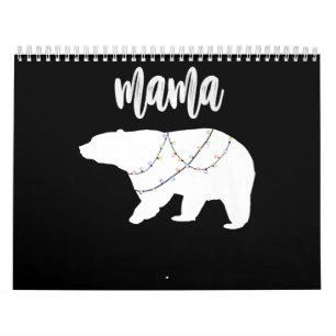 Calendário Natal Do Urso Polar De Luzes