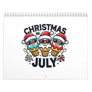Calendário Natal em 4 de julho Sorvete EUA