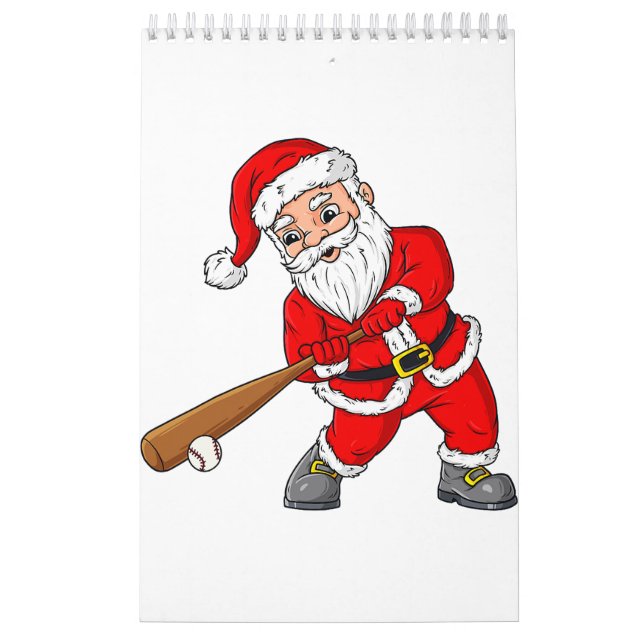 Calendário Natal Papai Noel Baseball Pitcher Boys T (Capa)