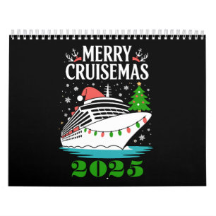 Calendário Natal Personalizado Feliz Cruisemas Navio de Cruze